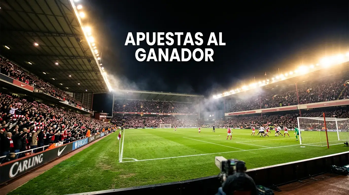Estadio de la Premier League con datos de cuotas superpuestos